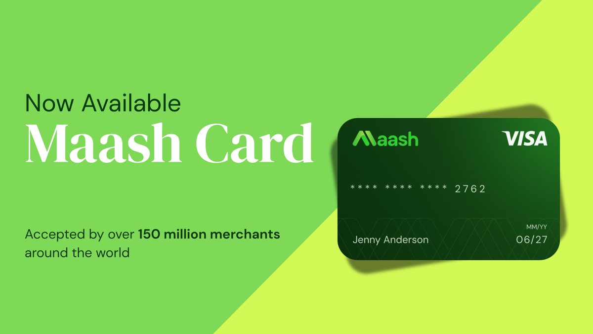 Maash Card is now available and accepted by over 150 million merchants around the world