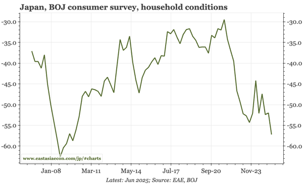Japan – tariffs a bigger concern than prices and consumption