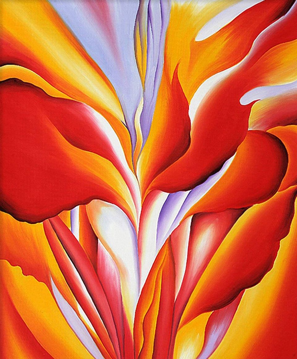 Spring Blooms reminds of Georgia O’Keeffe Red Canna Paintings