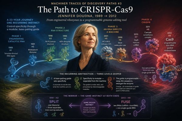 Machine Traces of Discovery Paths #3 — The Path to CRISPR-Cas9 (Jennifer Doudna)