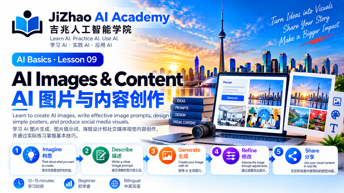 Lesson 09 — AI Images & Content | AI 图片与内容创作