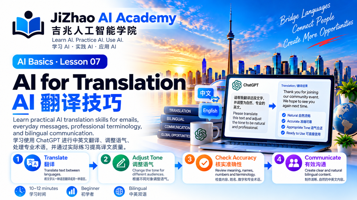 Lesson 07 — AI for Translation | AI 翻译技巧