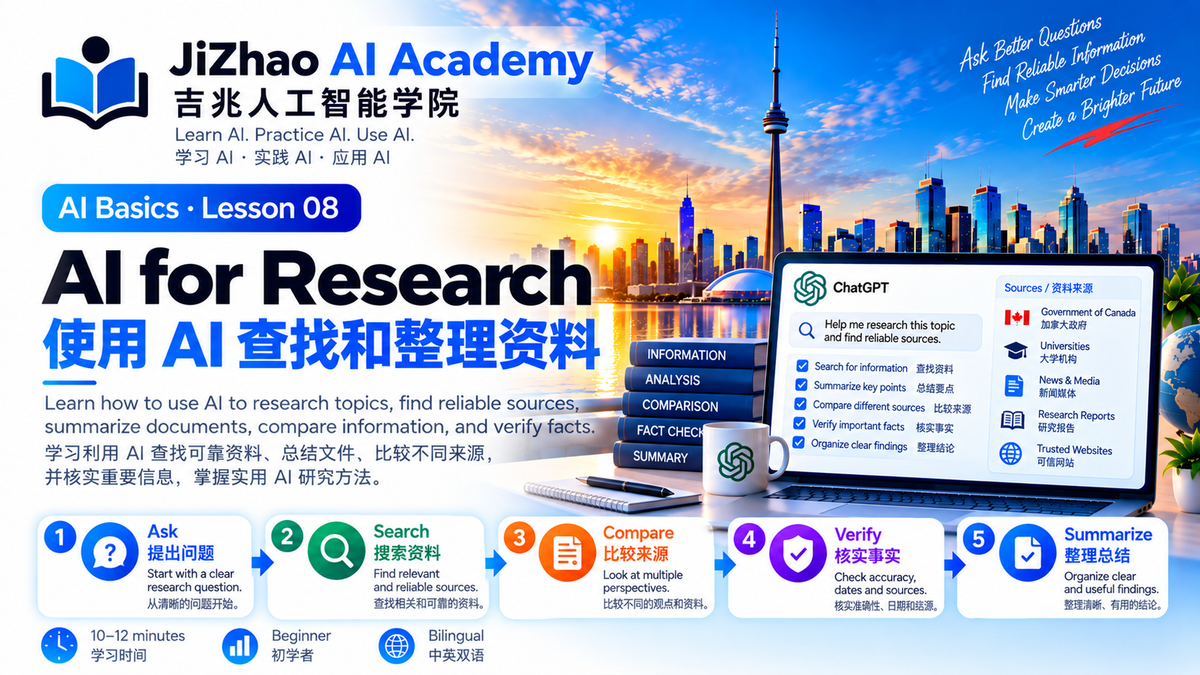 Lesson 08 — AI for Research | 使用 AI 查找和整理资料