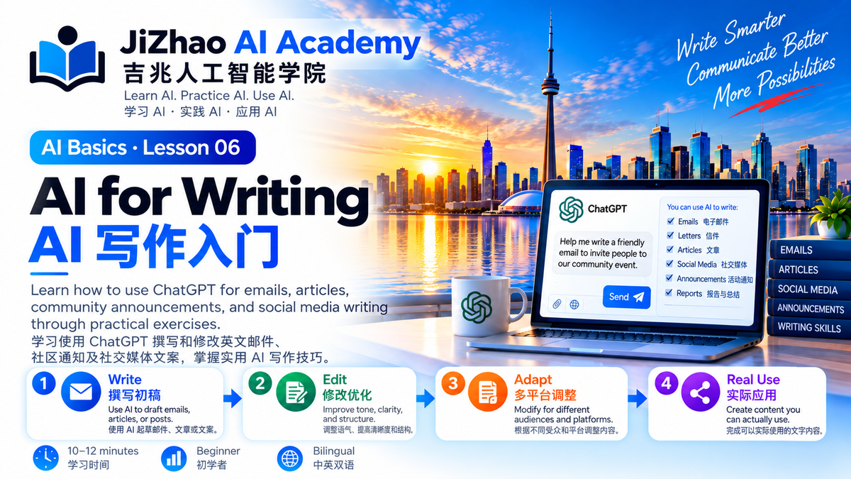 Lesson 06 — AI for Writing | AI 写作入门