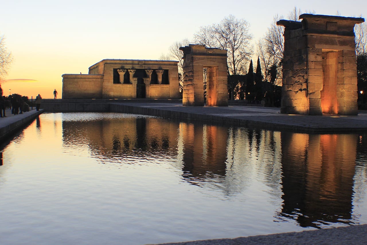 El Templo de Debod. Posiblemente sea el lugar más romántico de la ciudad