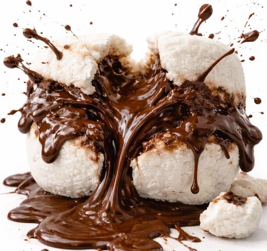 White Day marshmallow and chocolate