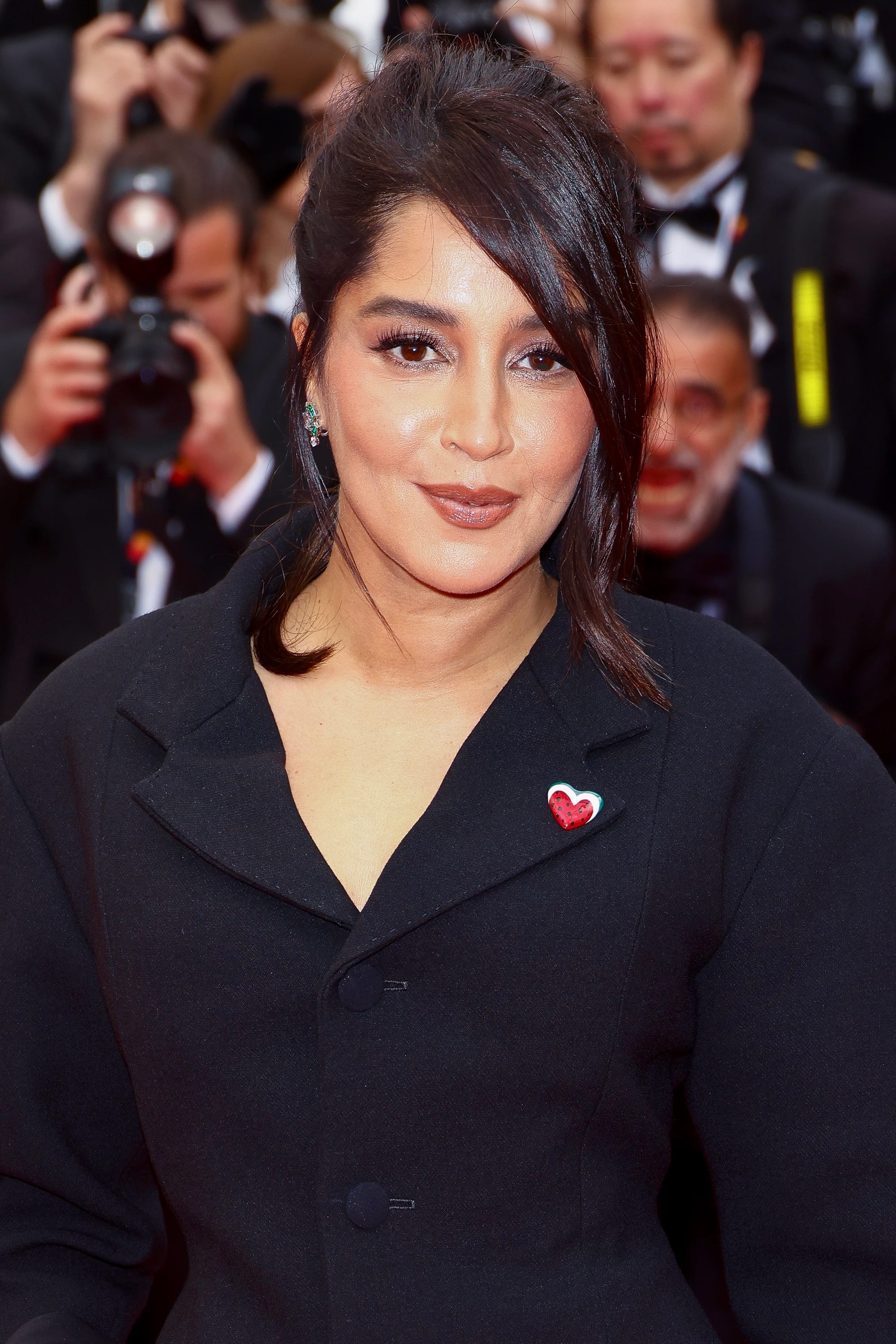Leila Bekhti cannes palestine pin