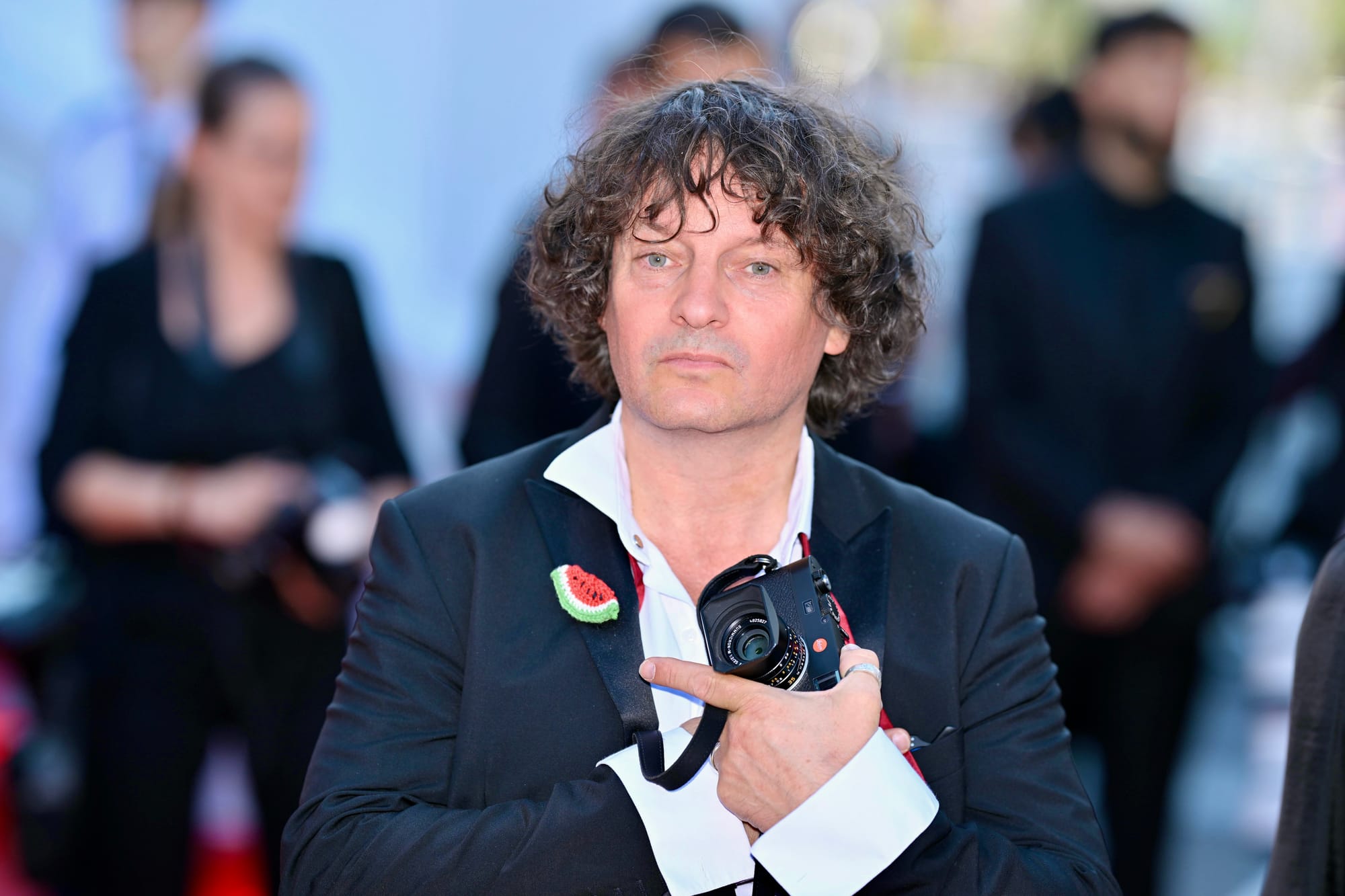 Gilles Porte watermelon palestine pin crochet cannes 2024