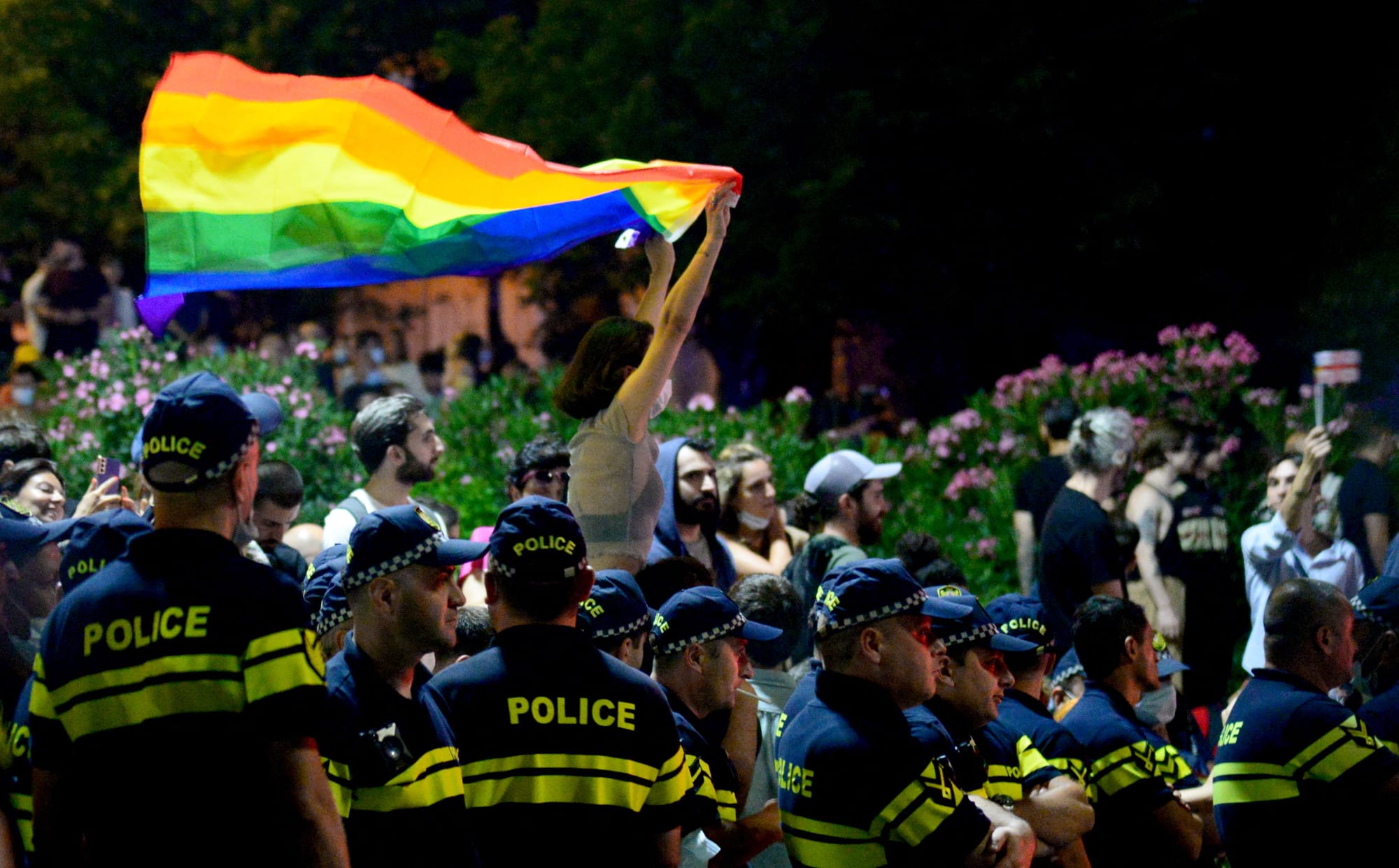 georgia lgbt protest police