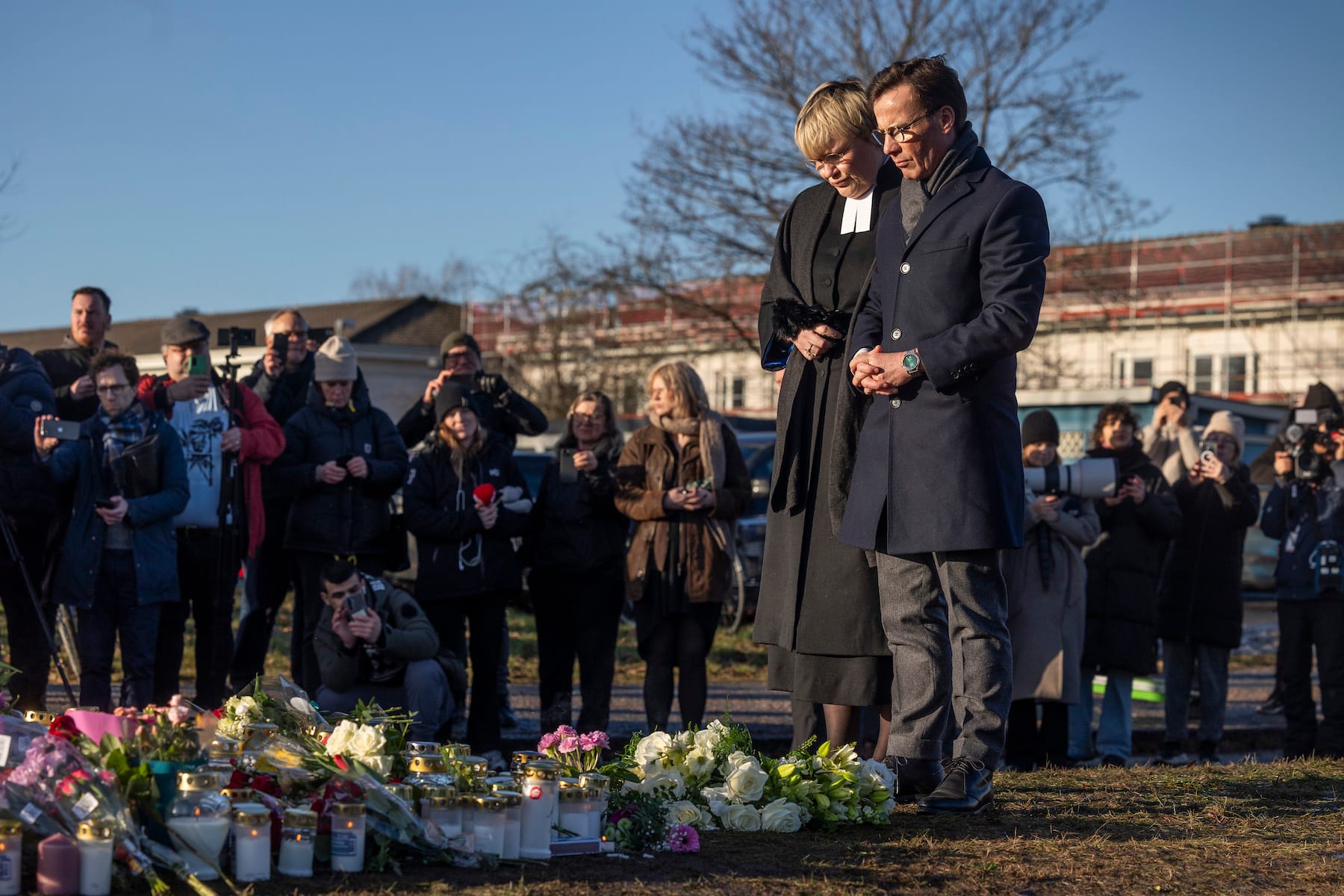 Swedish Prime Minister Ulf Kristersson honor victims sweden mass shooting