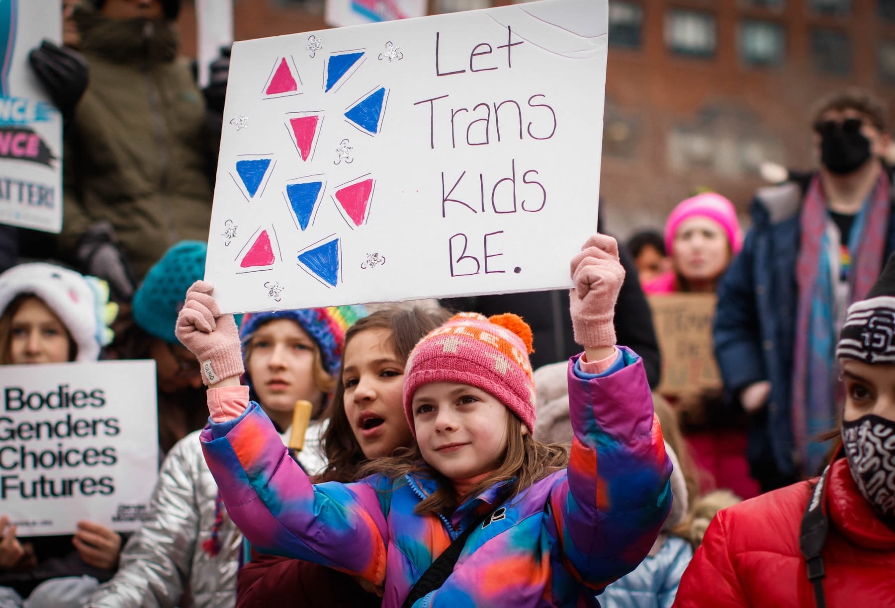 trans rights children protest
