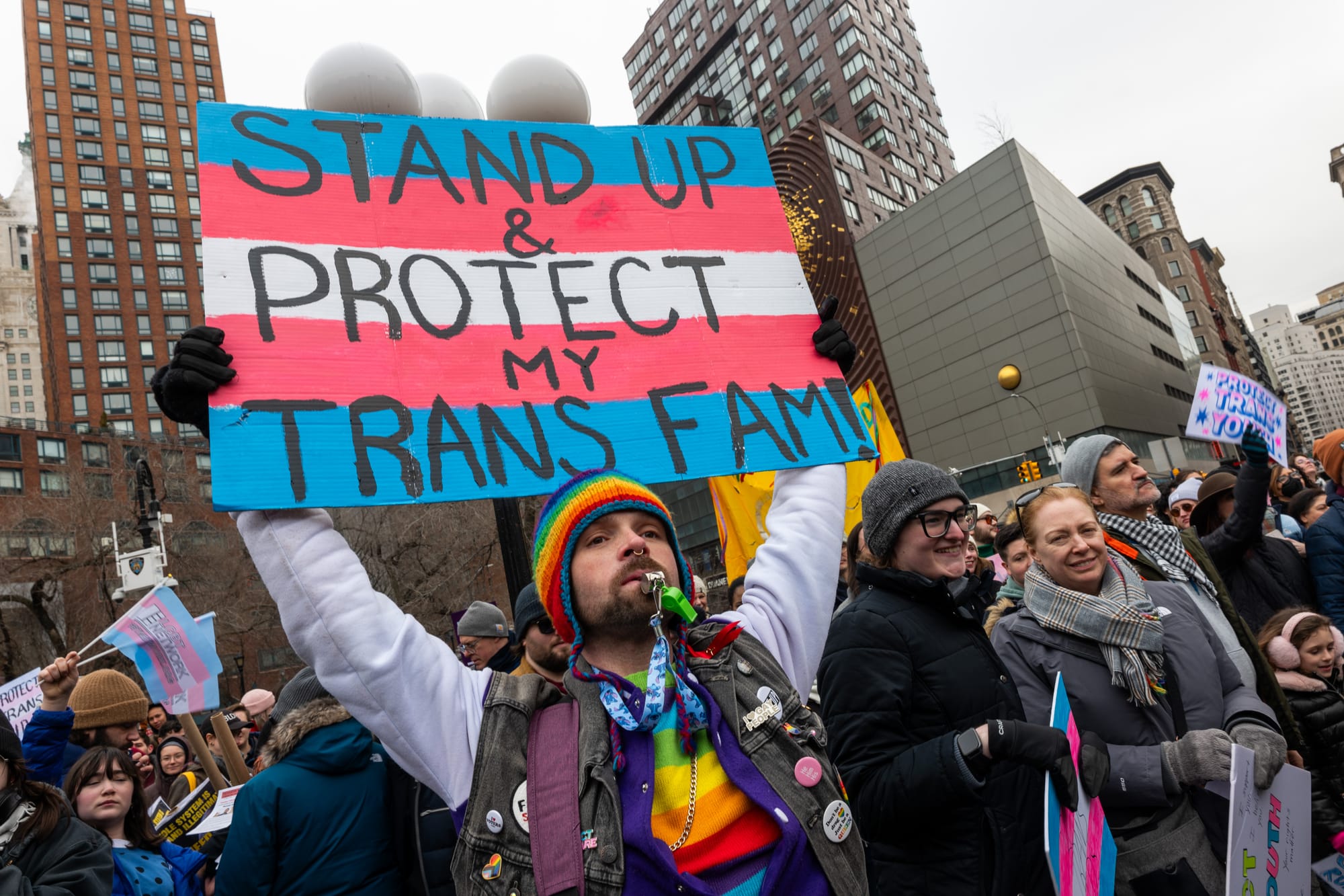transgender protest trump executive order