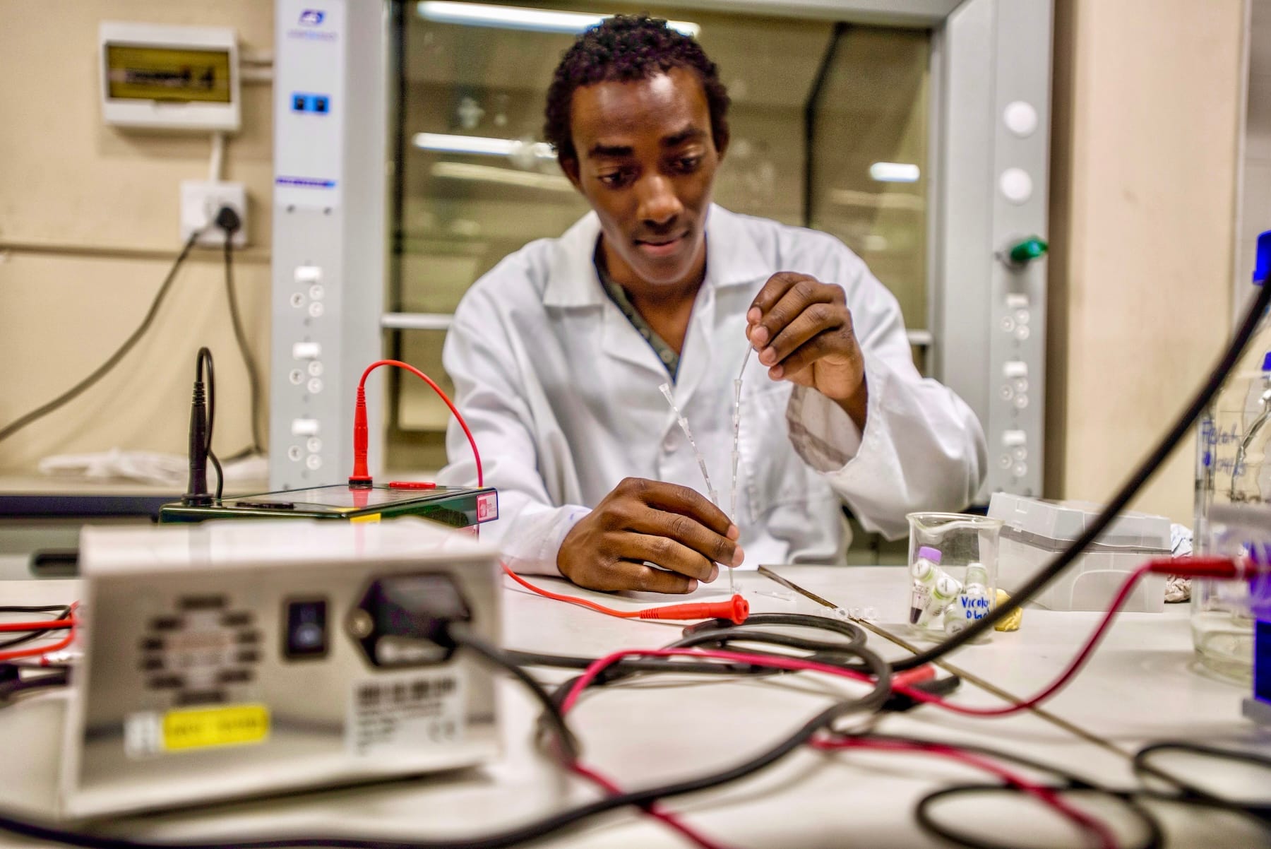 namibia university student science lab