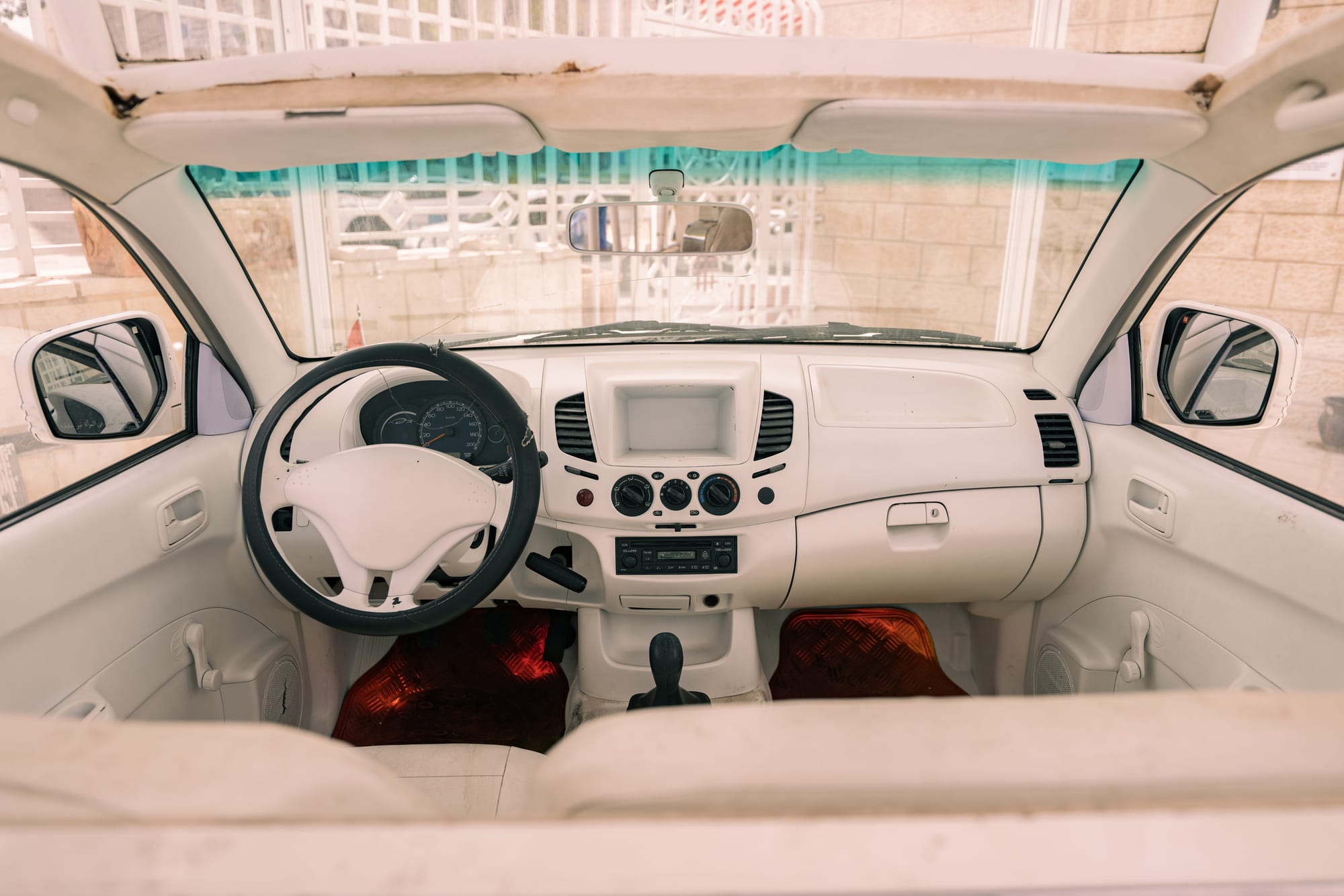 popemobile gaza health clinic driver seat