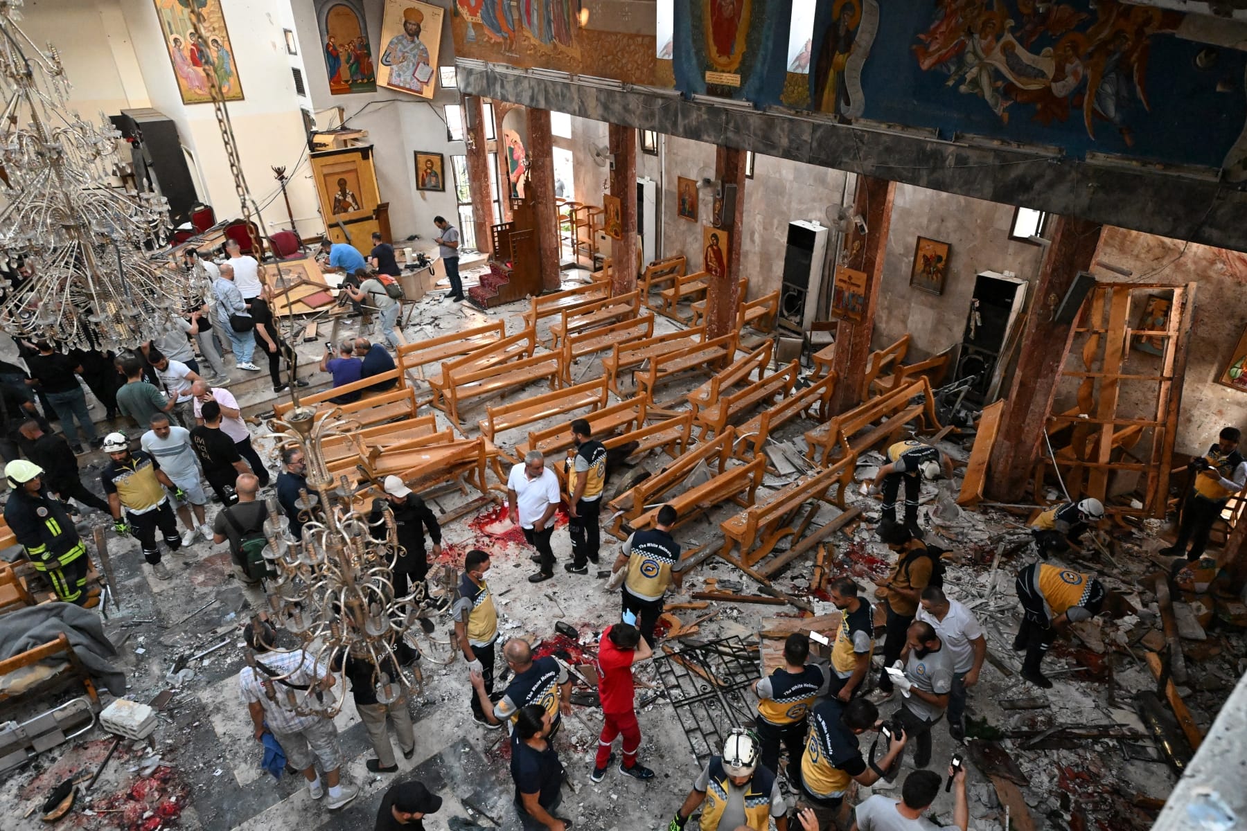 syria suicide bomber church damascus