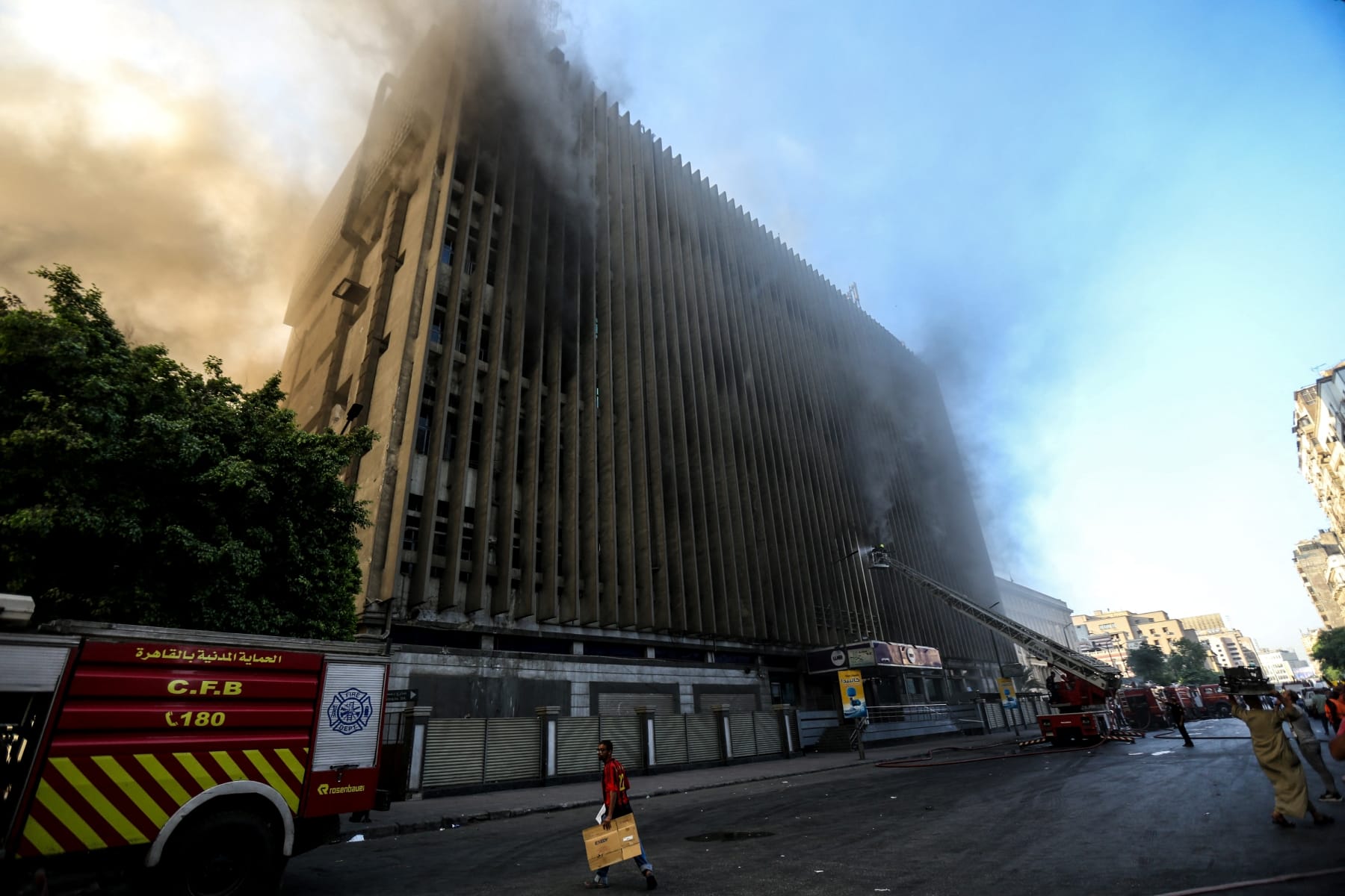 egypt telecommunications ramses fire