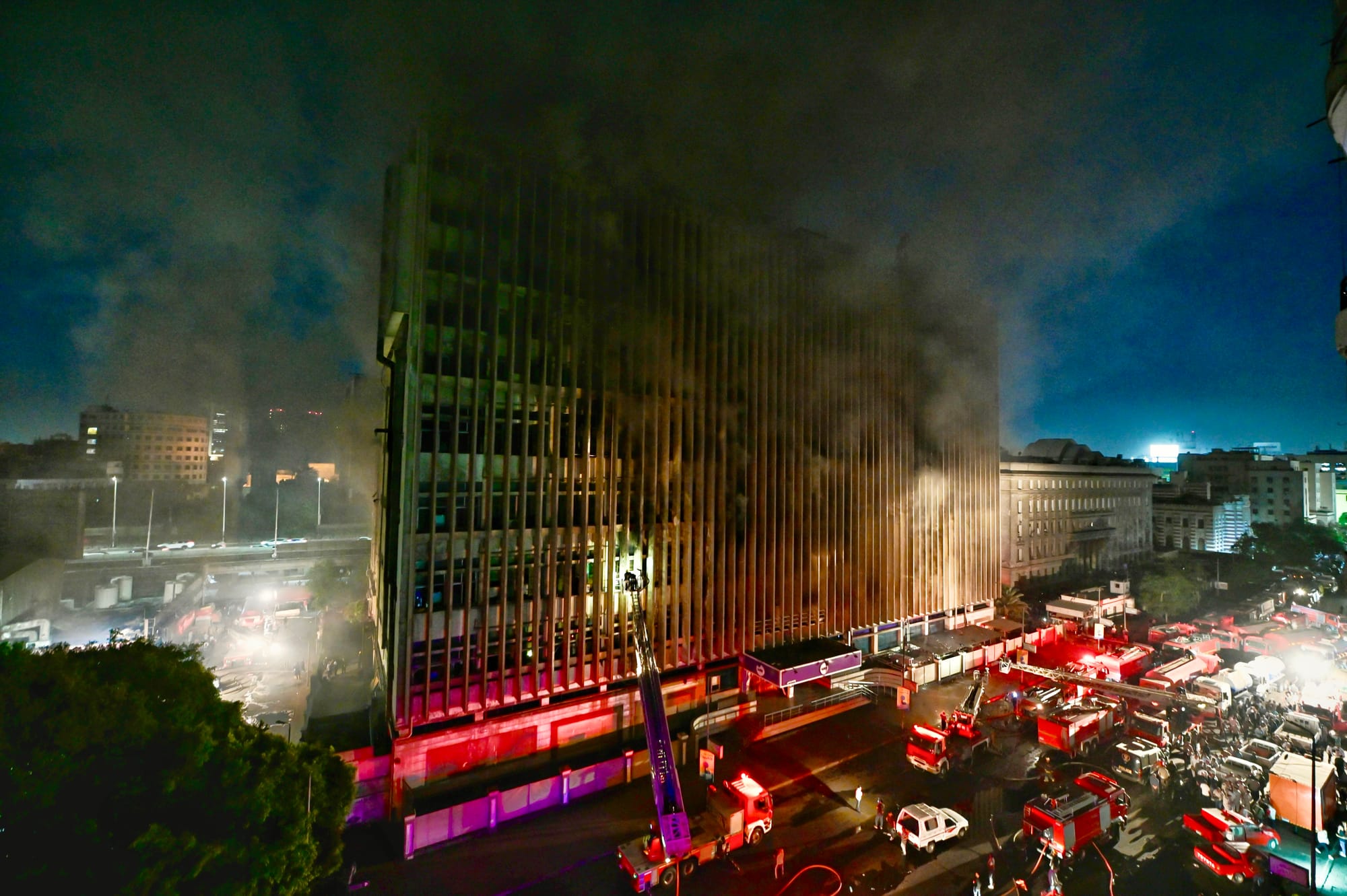 egypt telecommunications ramses fire