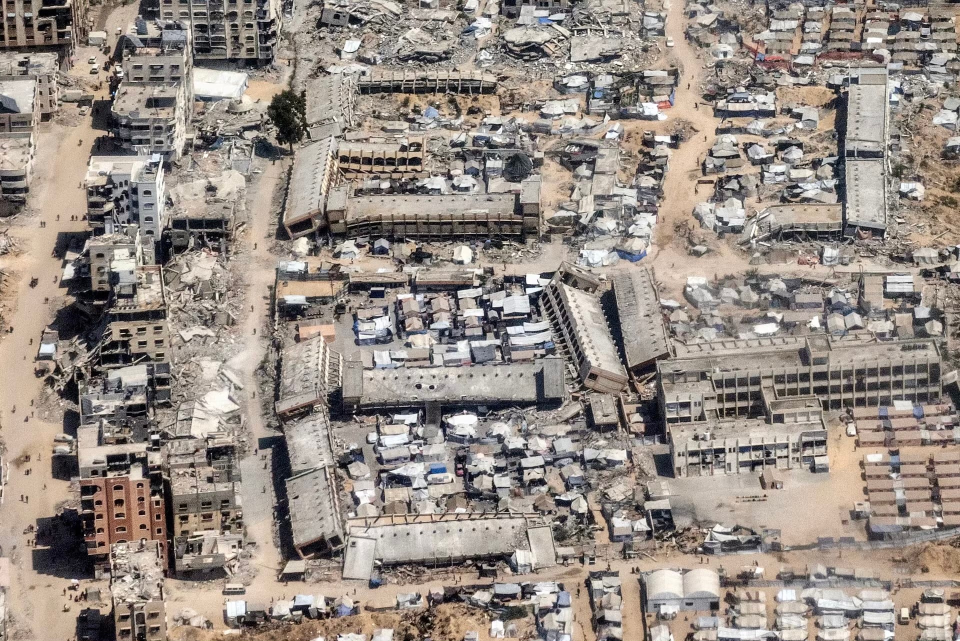 gaza airdrop aerial photos israel destructions