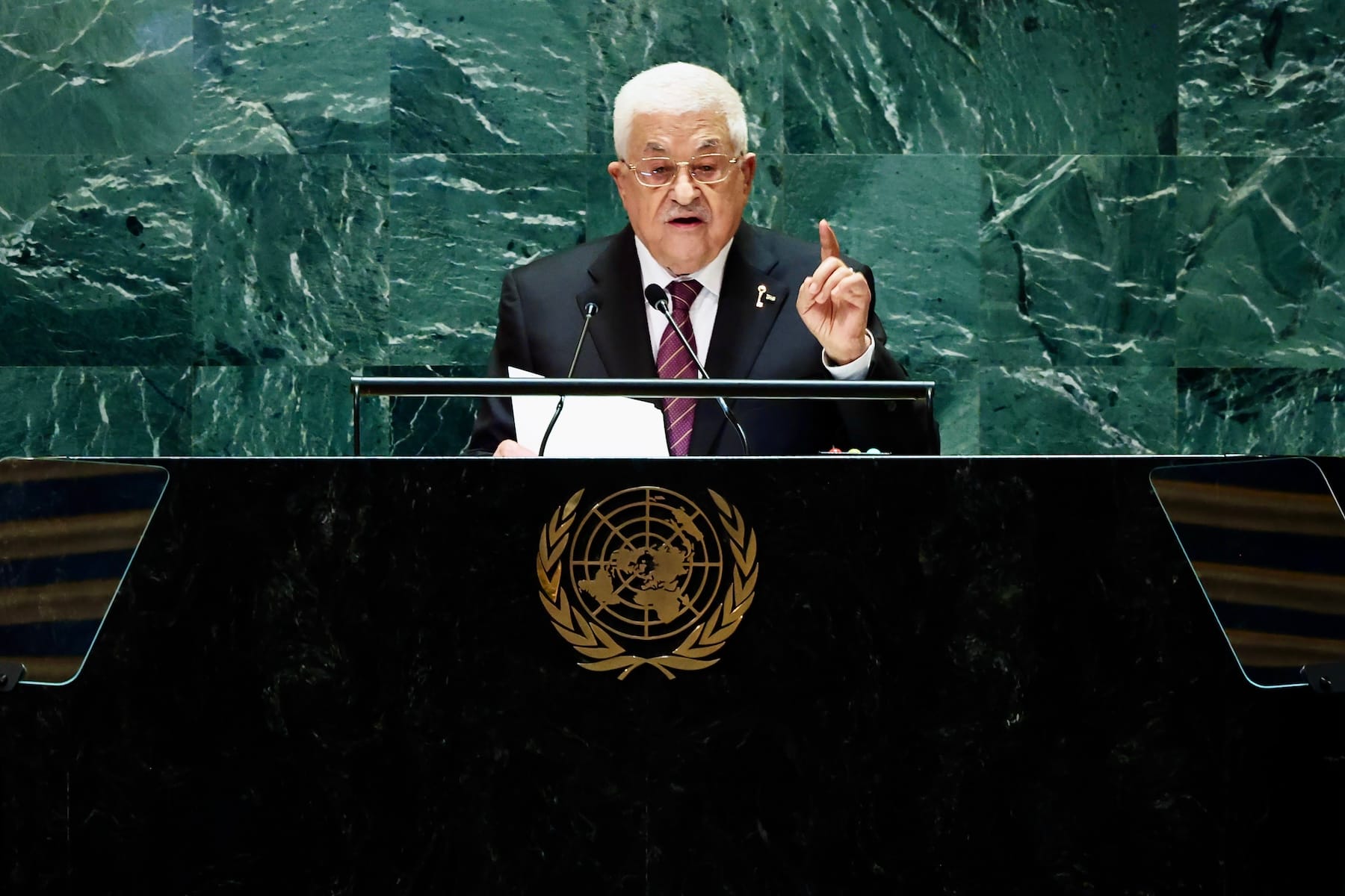 palestinian president Mahmoud Abbas un speech