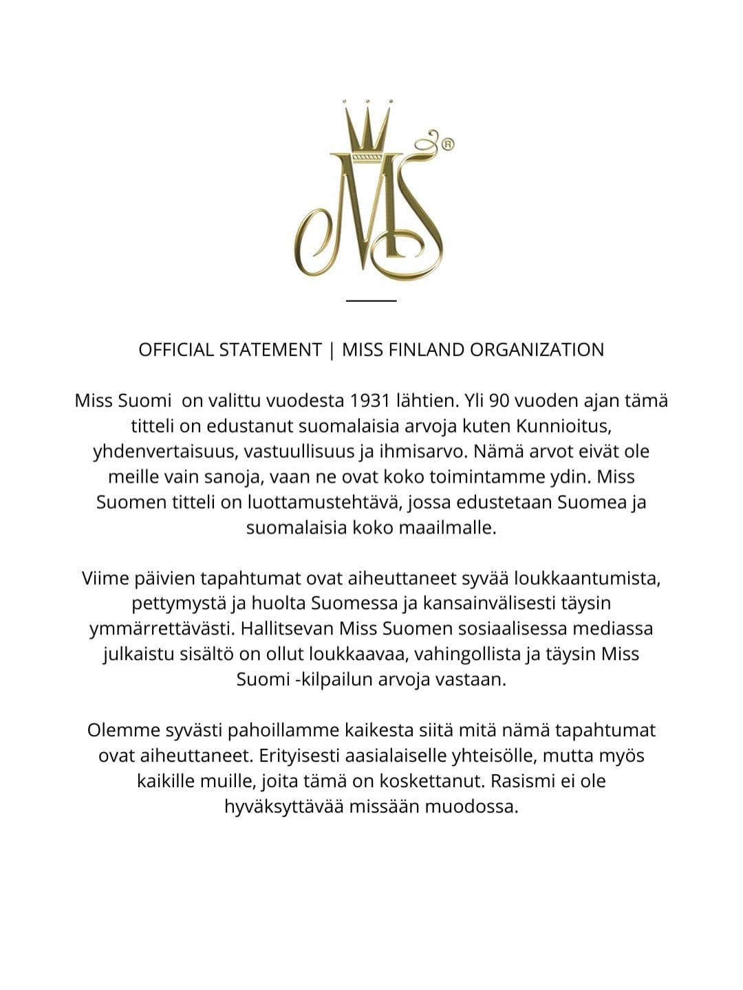 miss finland slant eye photo racist title stripped