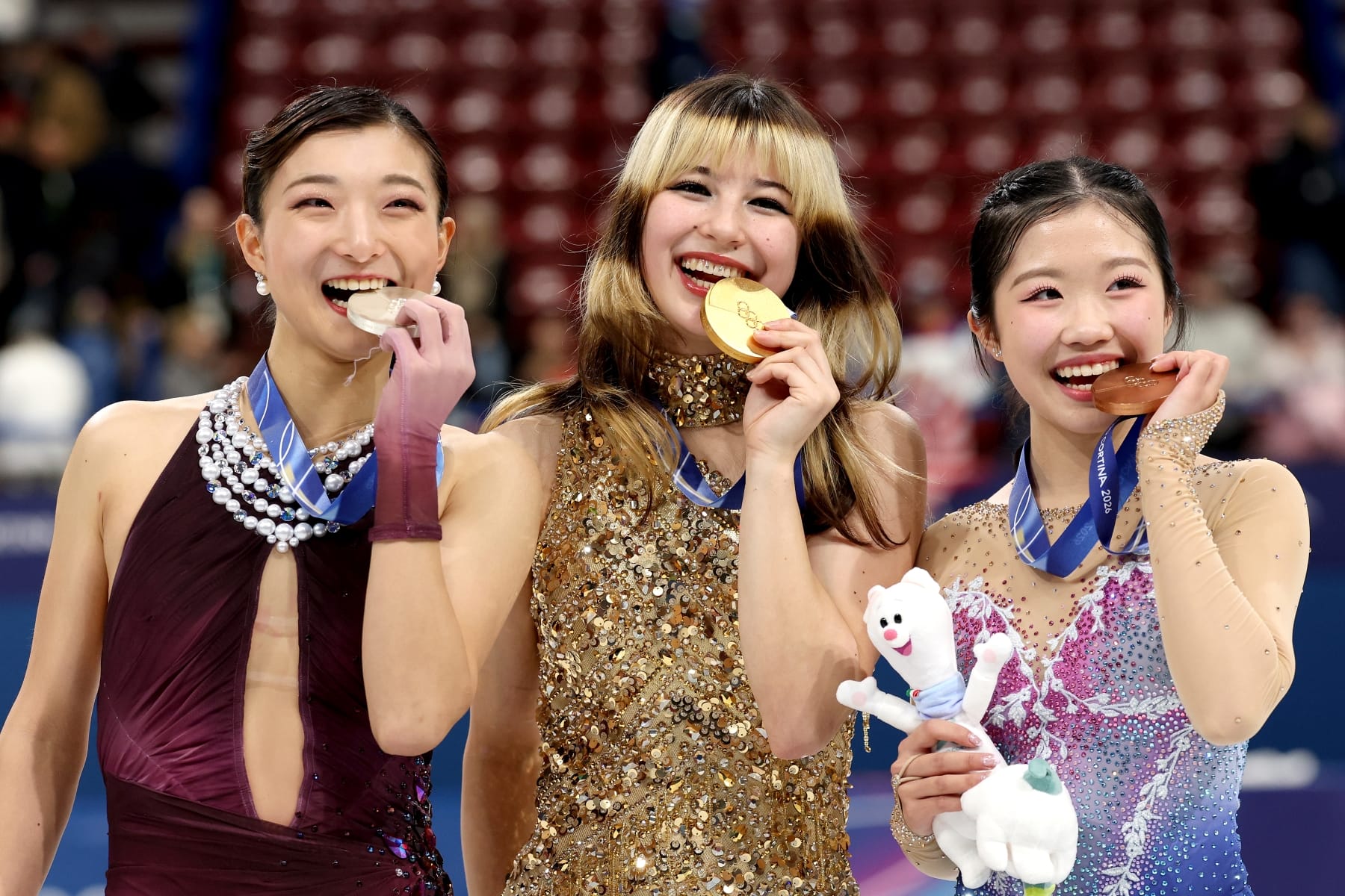 milan olympics free skate all asian women podium