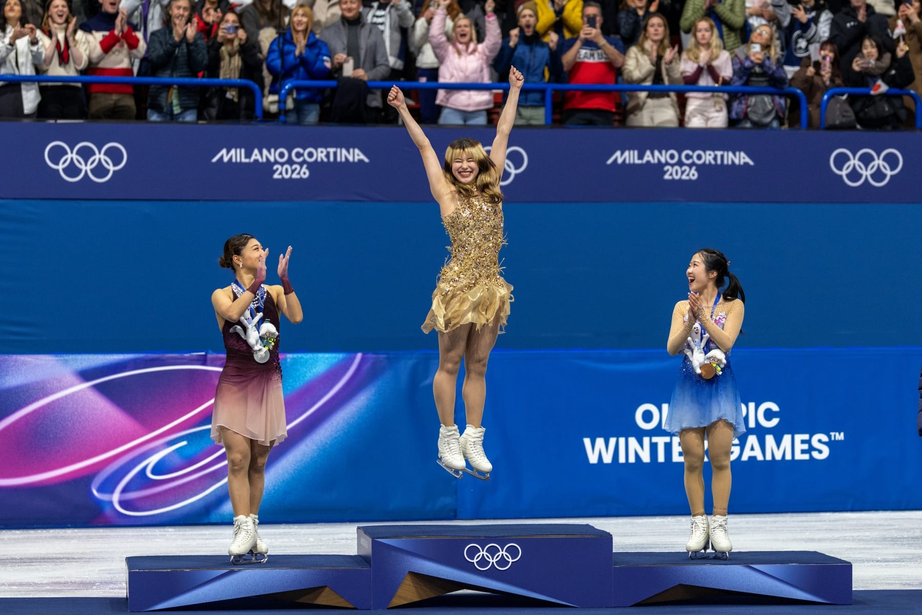 milan olympics free skate all asian women podium