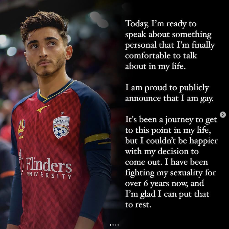josh cavallo adelaide united gay discrimination australia football