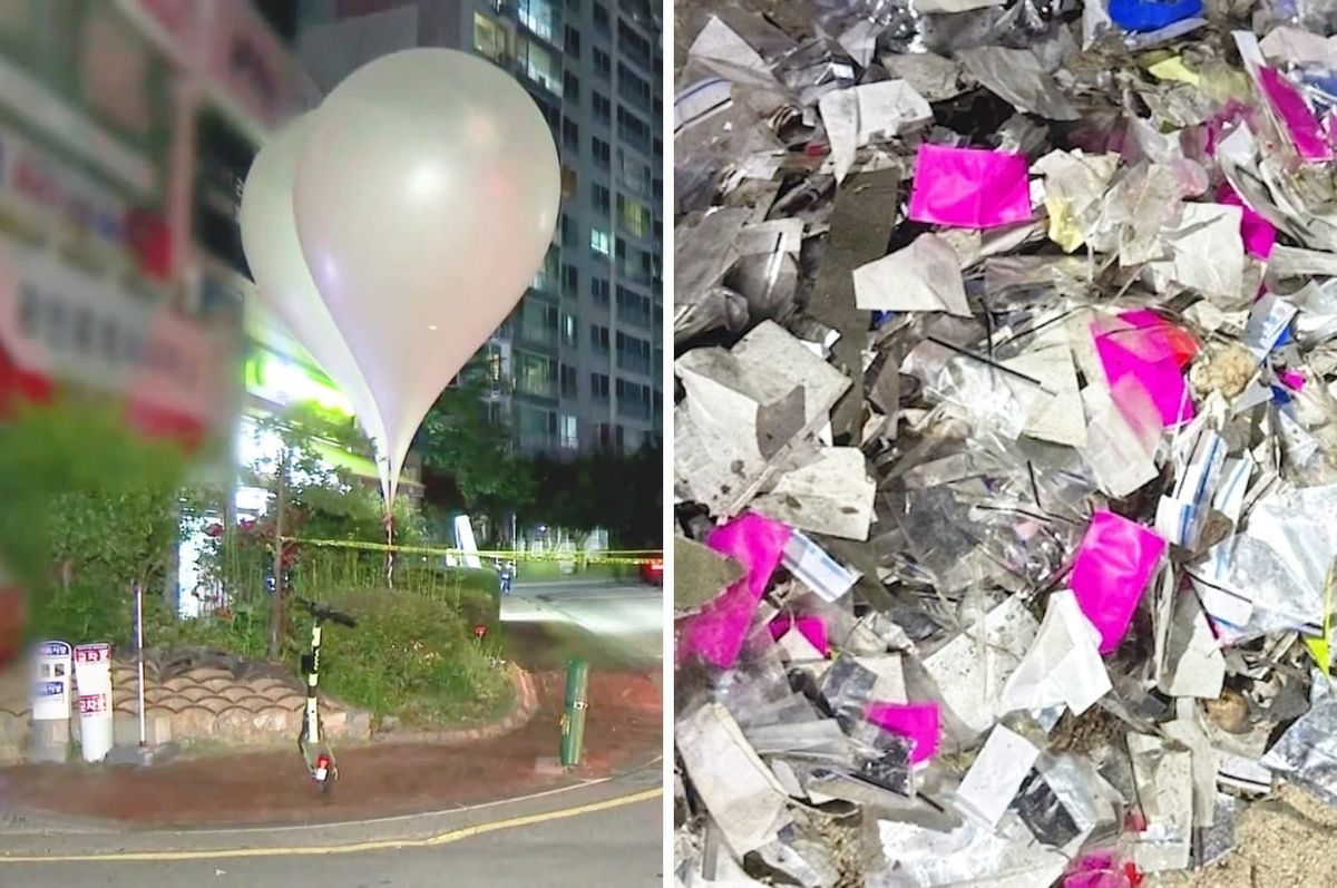 north korea trash balloon feces south propaganda bts