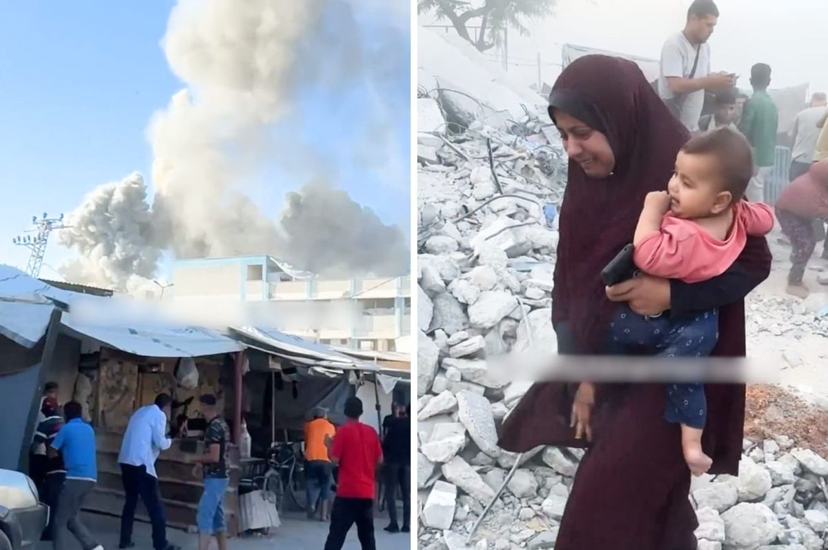 israel bomb un school gaza al jaouni