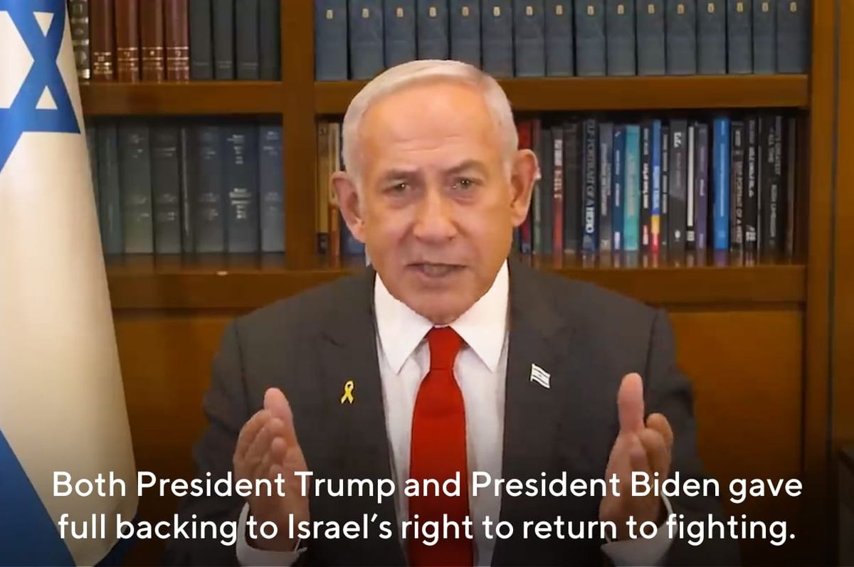 netanyahu israel resume fighting us backing ceasefire temporary