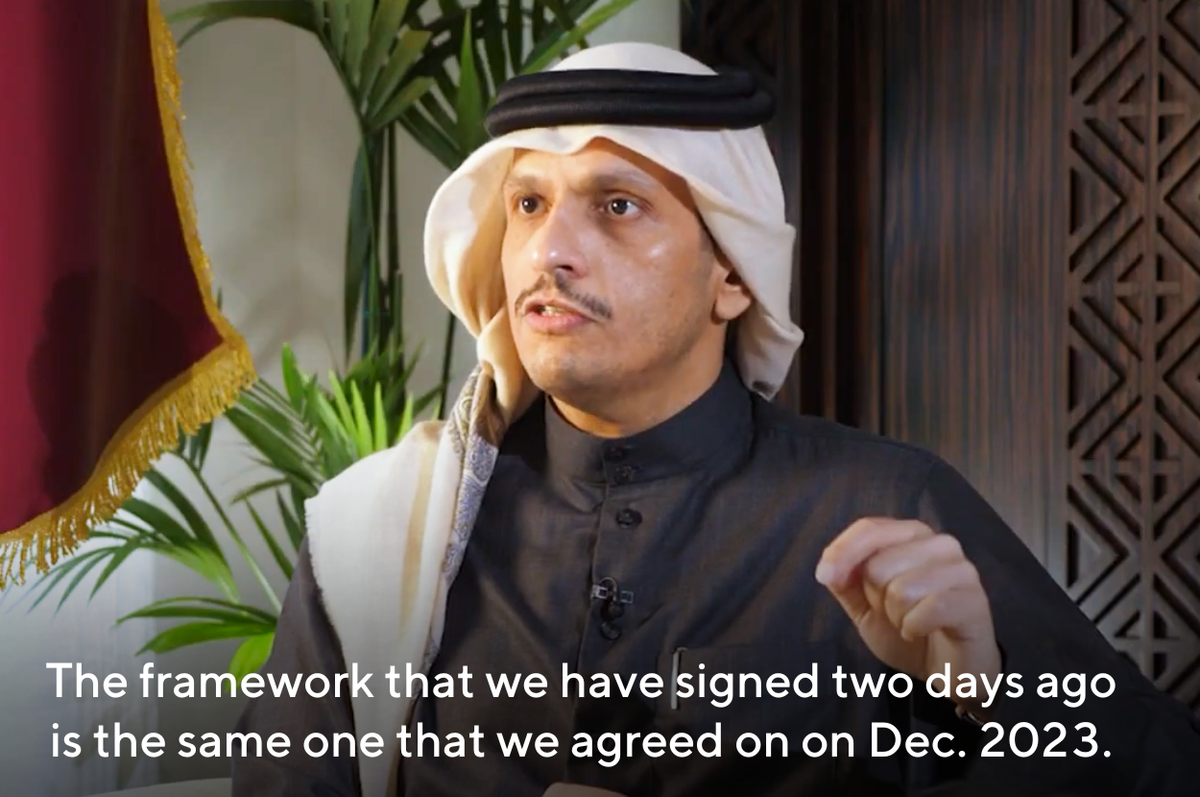 qatar reveal gaza ceasefire deal same 13 months