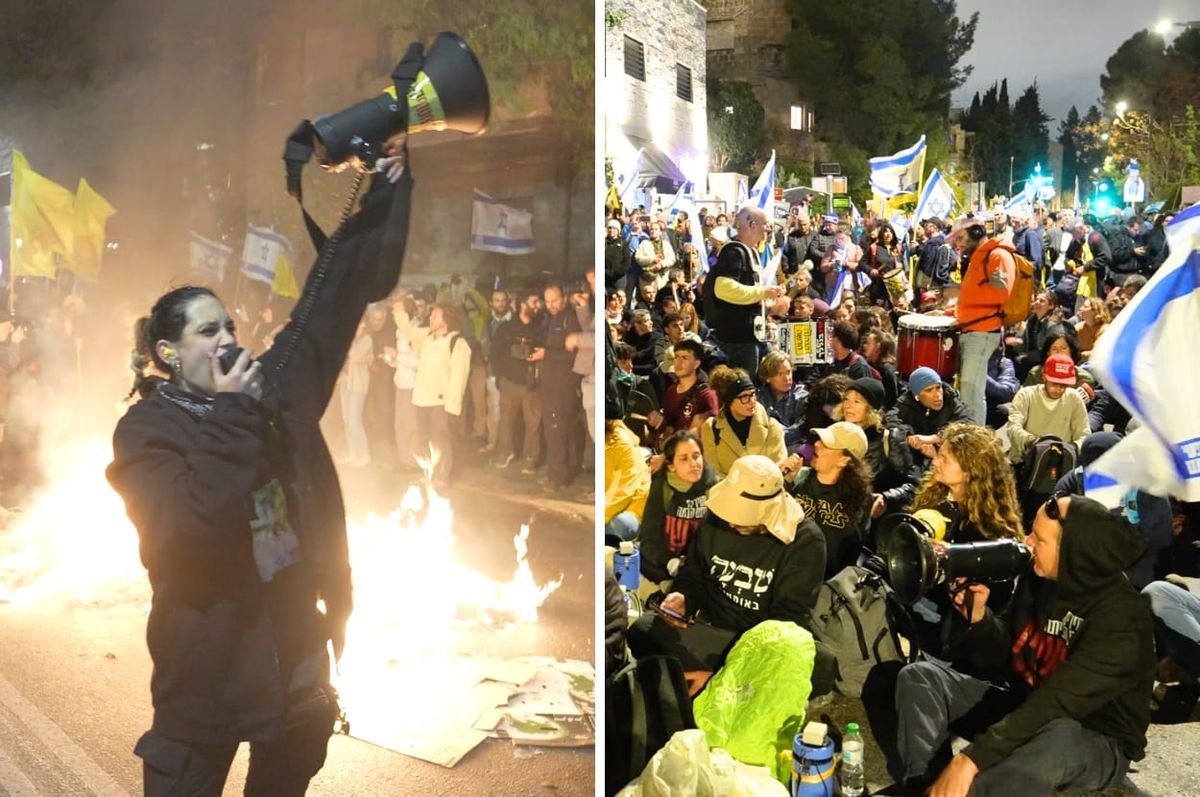 Israel protest netanyahu resume gaza genocide