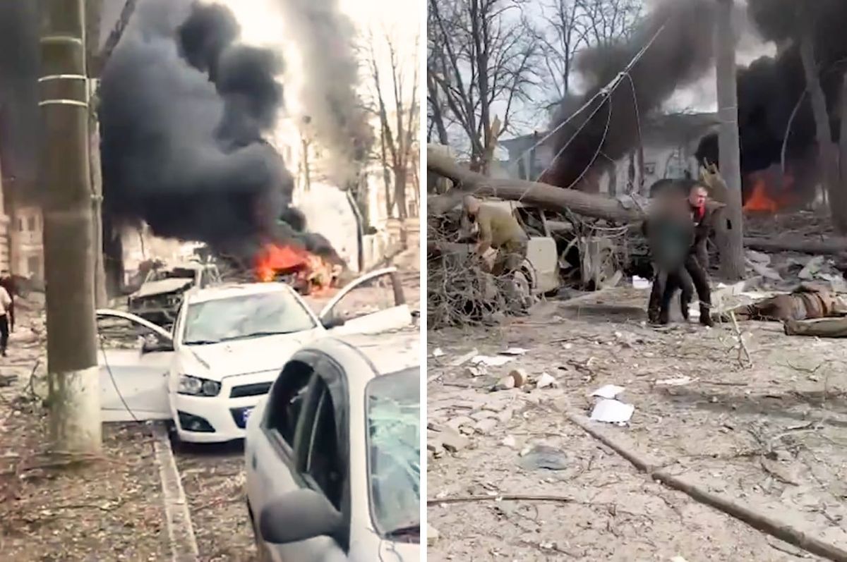 Russia bomb ukraine sumy palm sunday
