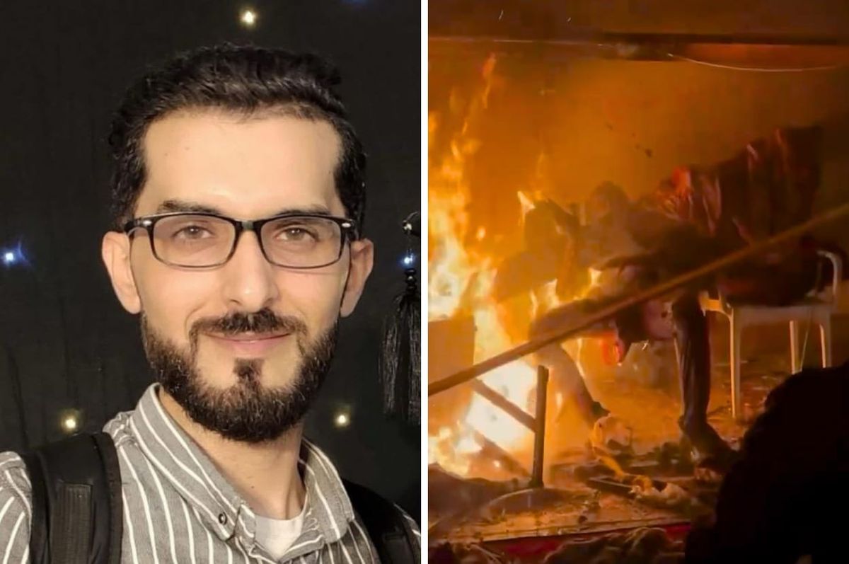 israel burn journalists alive tent ahmed mansour gaza