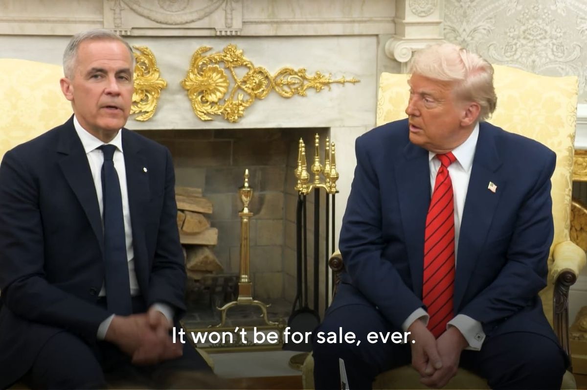 Mark Carney canada not for sale donald trump meeting