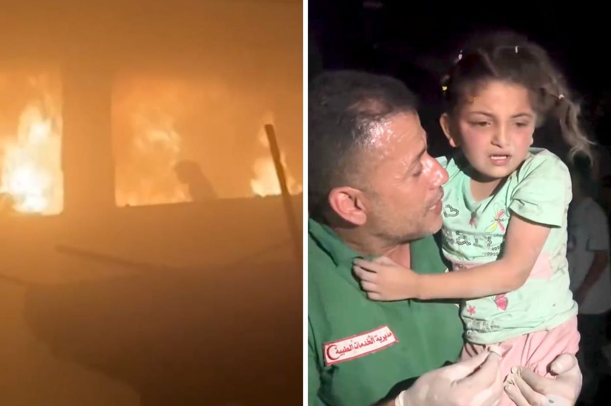 gaza girl fire israel airstrike