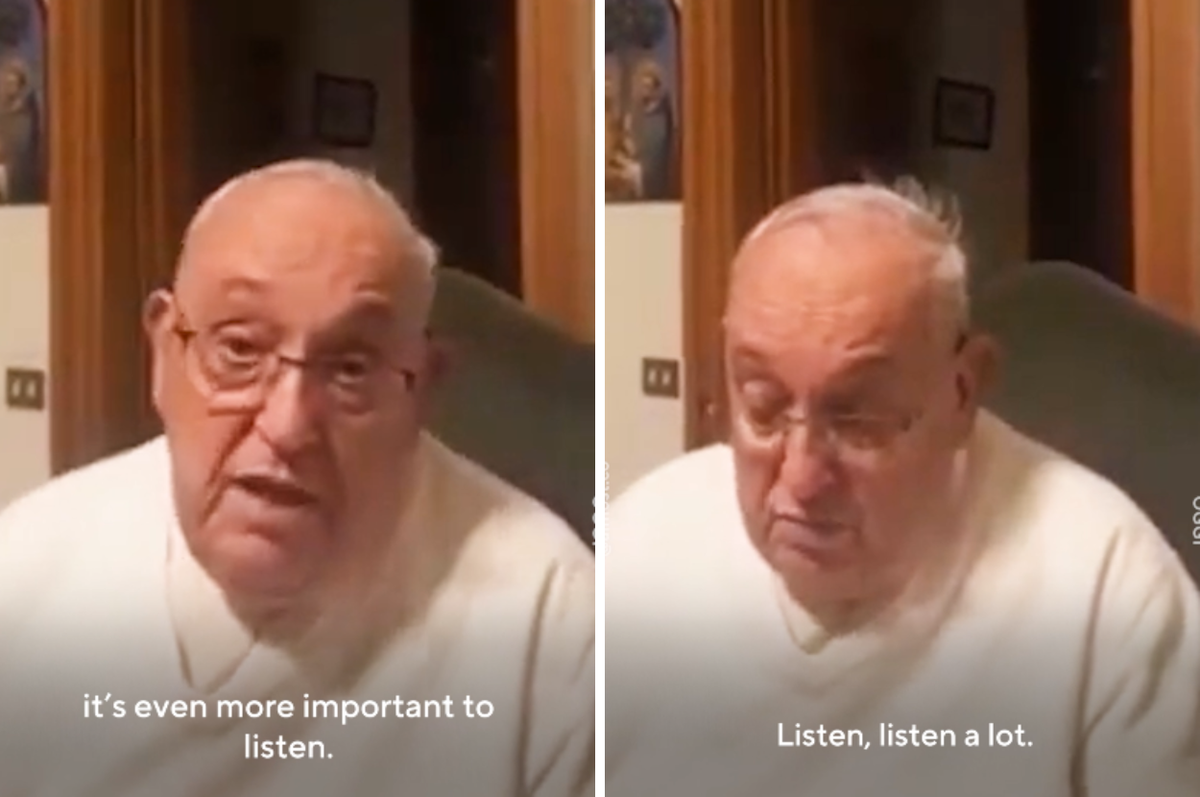 pope francis young people message listening