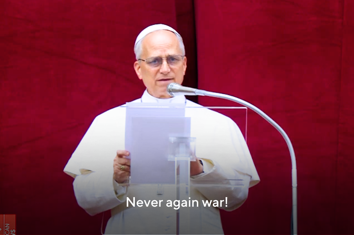 pope leo first sunday mass gaza ukraine peace 