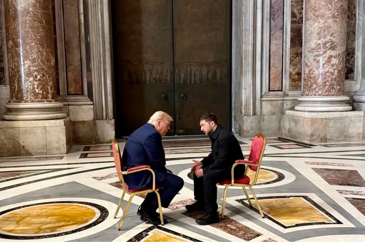 Trump zelensky meeting vatican pope francis funeral