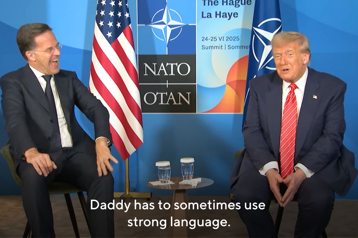 NATO mark rutte call trump daddy iran israel war