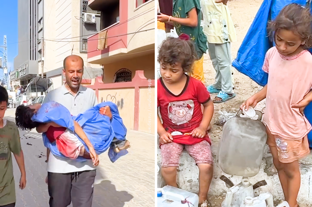 israel bomb gaza water collection site children killed