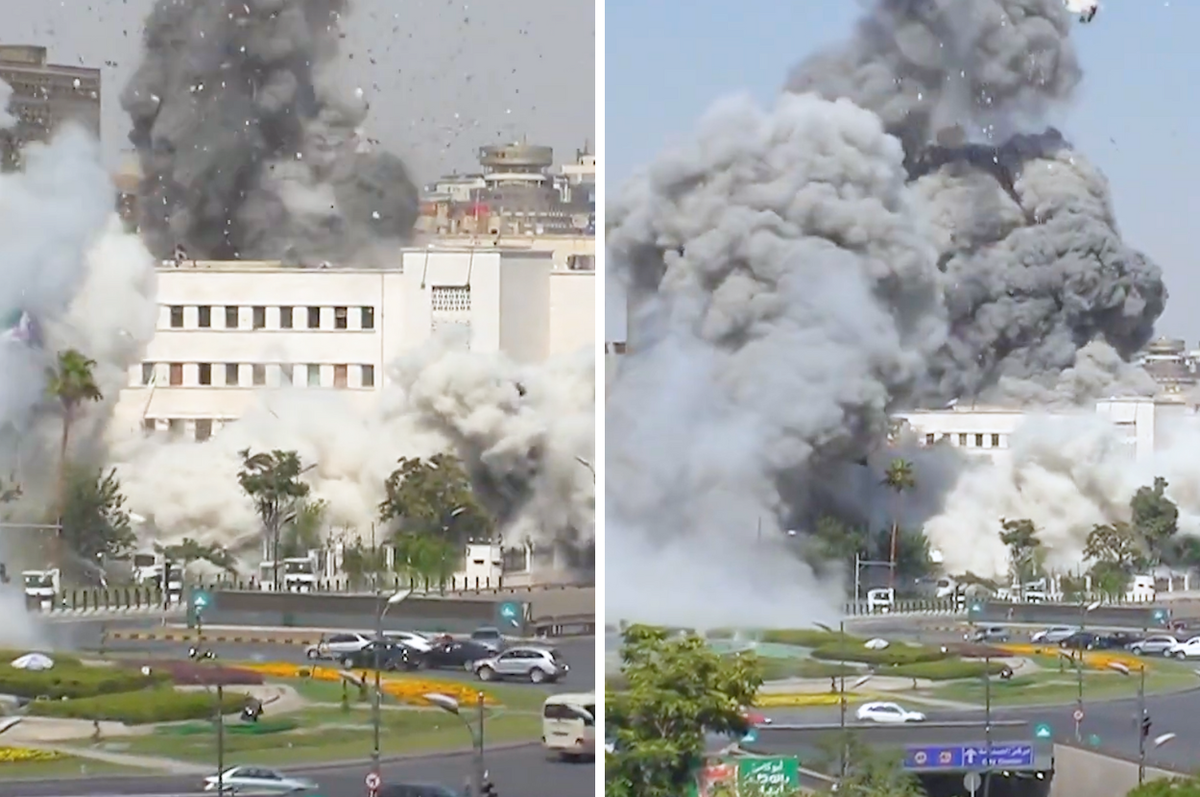 israel bomb syria defense ministry damascus druze