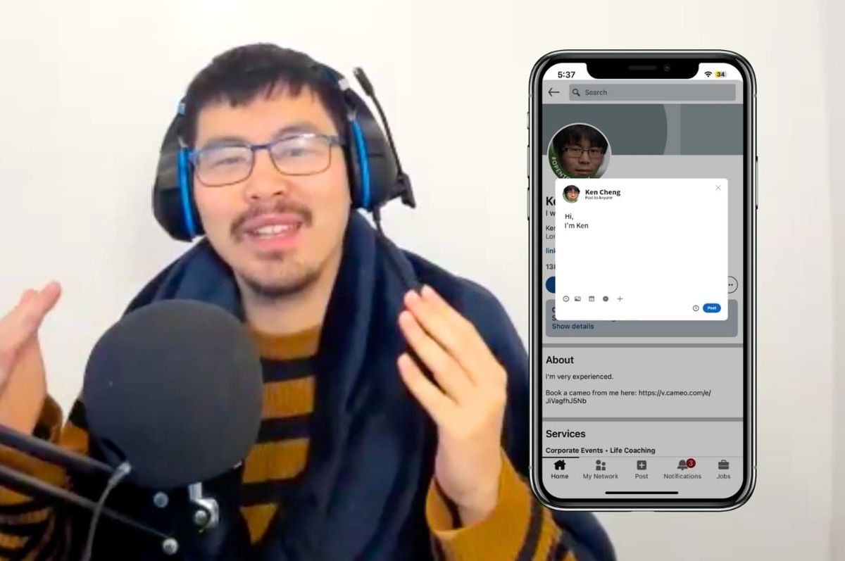 ken cheng linkedin comedian troll