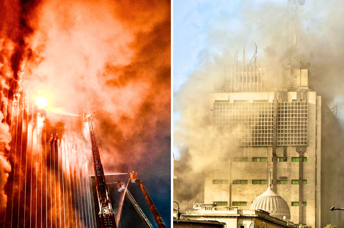 egypt telecommunications ramses fire