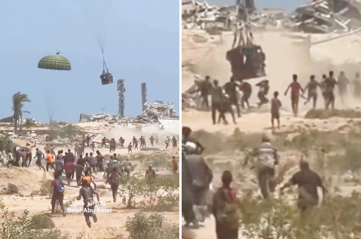 gaza airdrop aid fell kill 15 year old boy