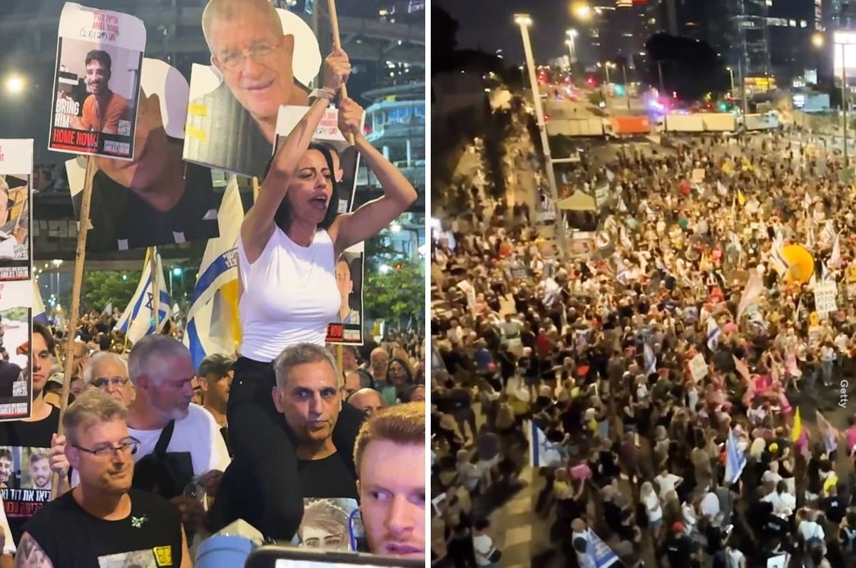 israel protest netanyahu take over gaza hostages