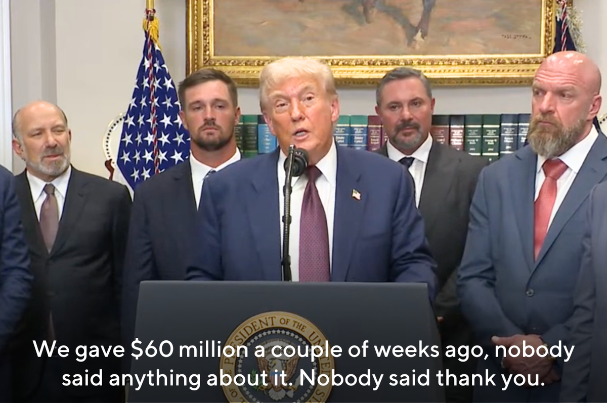 trump thank you 60 million food aid gaza