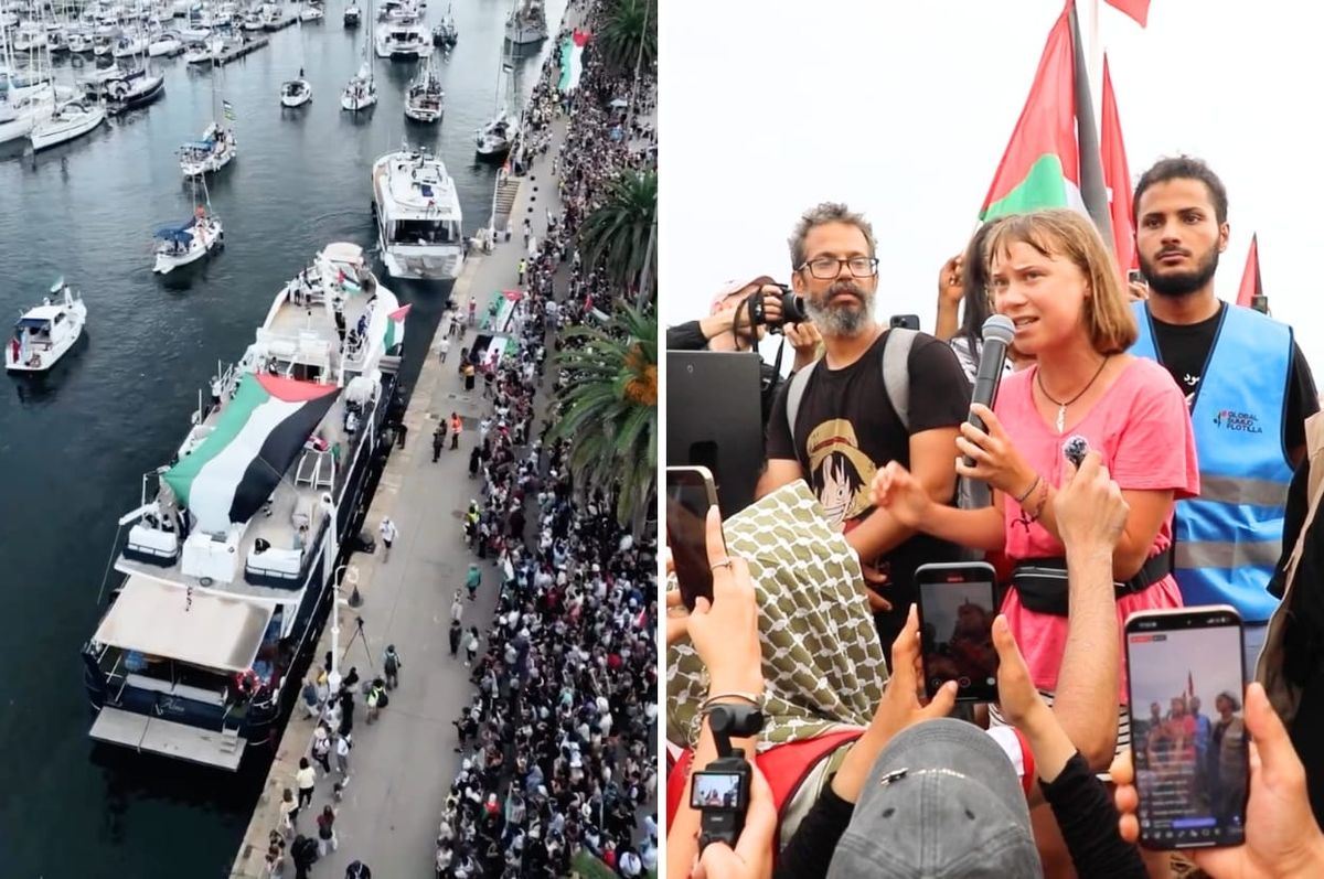 global sumud flotilla arrive tunisia