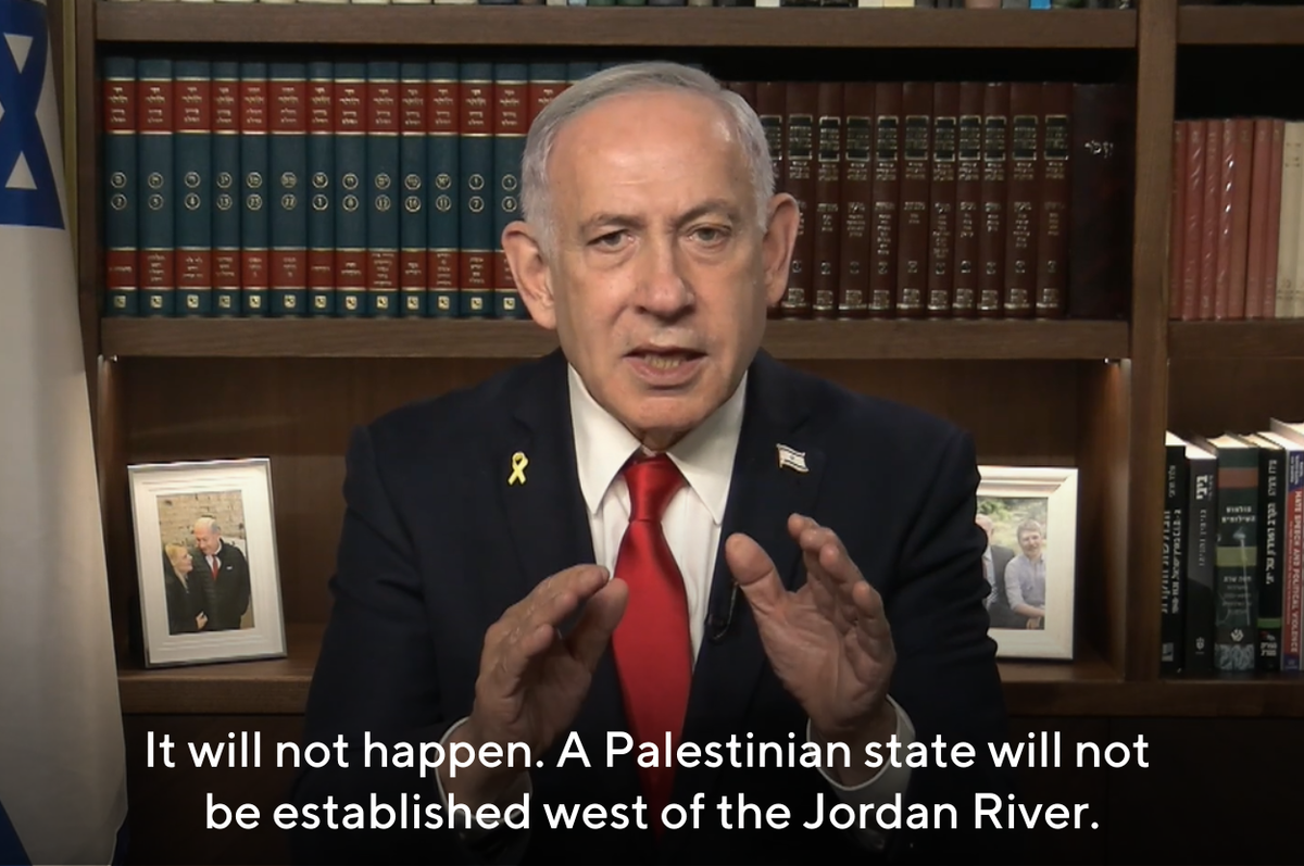netanyahu threaten palestine state terrorism