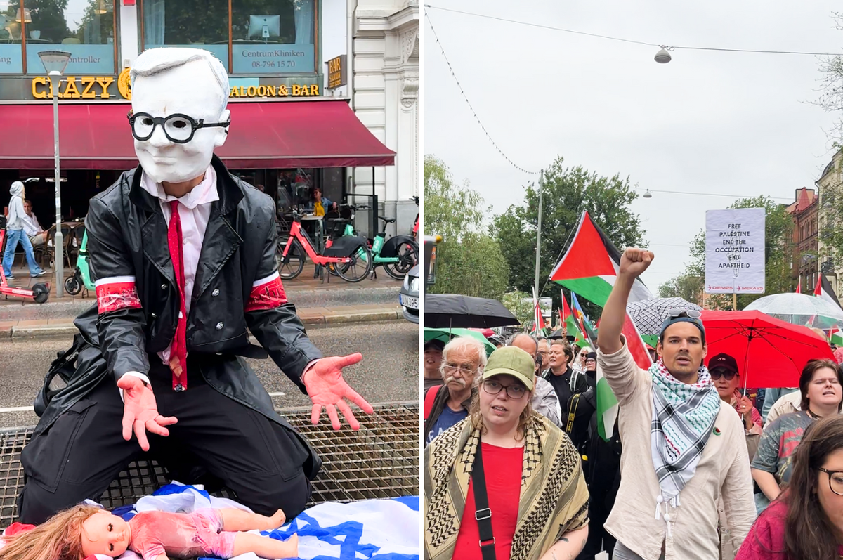 sweden gaza protest israel genocide palestine